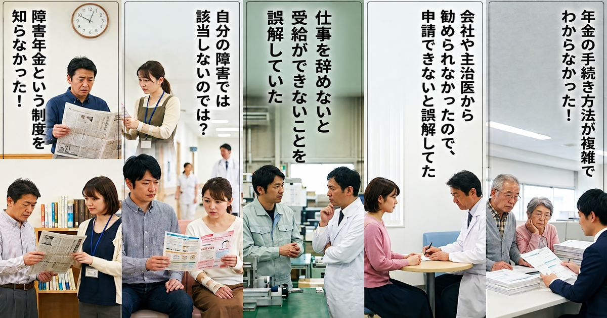 障害年金を申請できていない主な理由