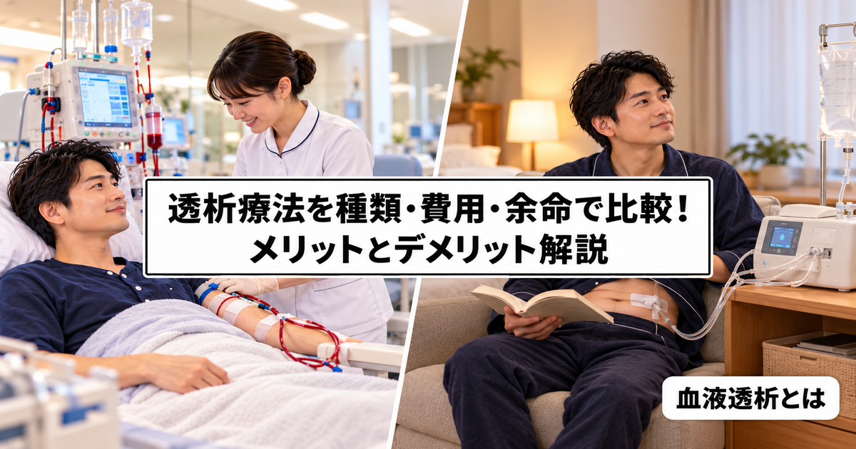 透析療法を種類・費用・余命で比較