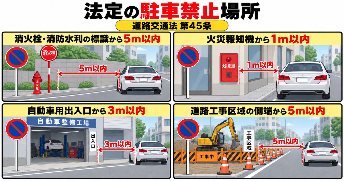 Places Where Parking Is Prohibited by Law