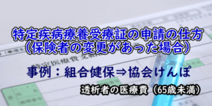 TOP:特定疾病療養受療証の申請の仕方（保険者の変更があった場合）