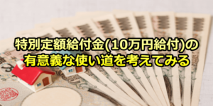 特別定額給付金(10万円給付)の 有意義な使い道を考えてみる