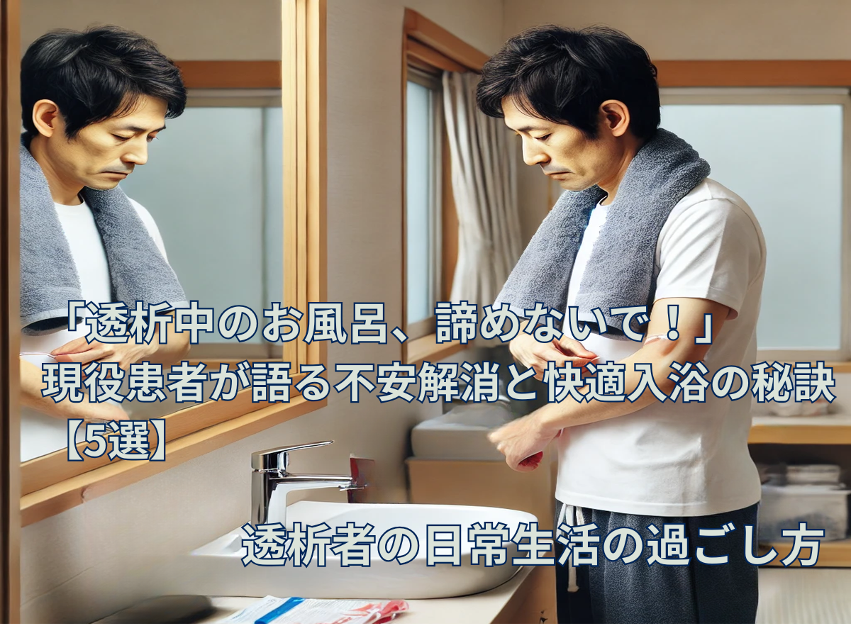 「透析中のお風呂、諦めないで！」現役患者が語る不安解消と快適入浴の秘訣5選