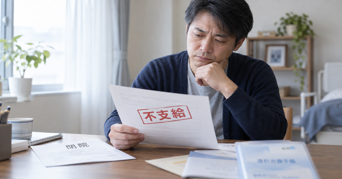 カルテが残っておらず不支給に