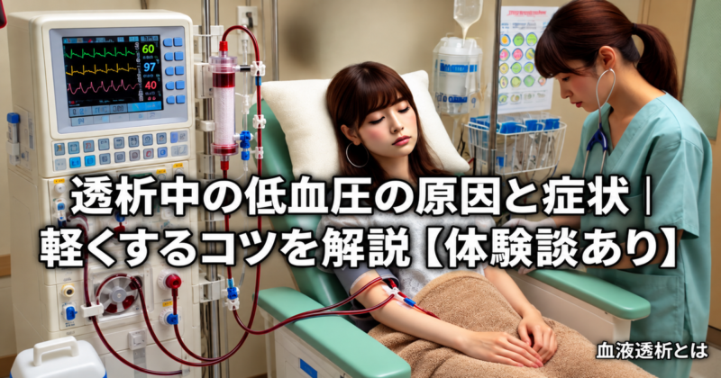 透析中の低血圧の原因と症状|軽くするコツを解説【体験談あり】