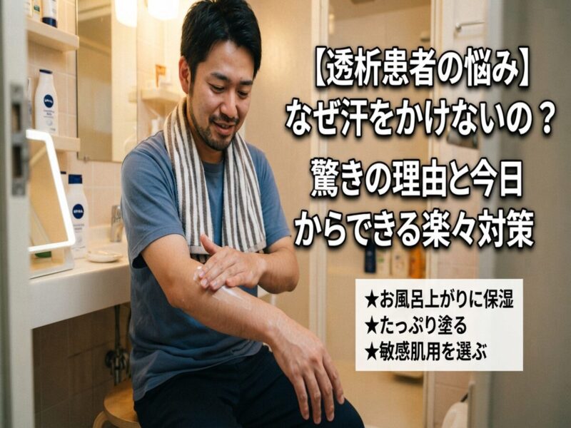 【透析患者の悩み】なぜ汗をかけない? 驚きの理由と今日からできる楽々対策